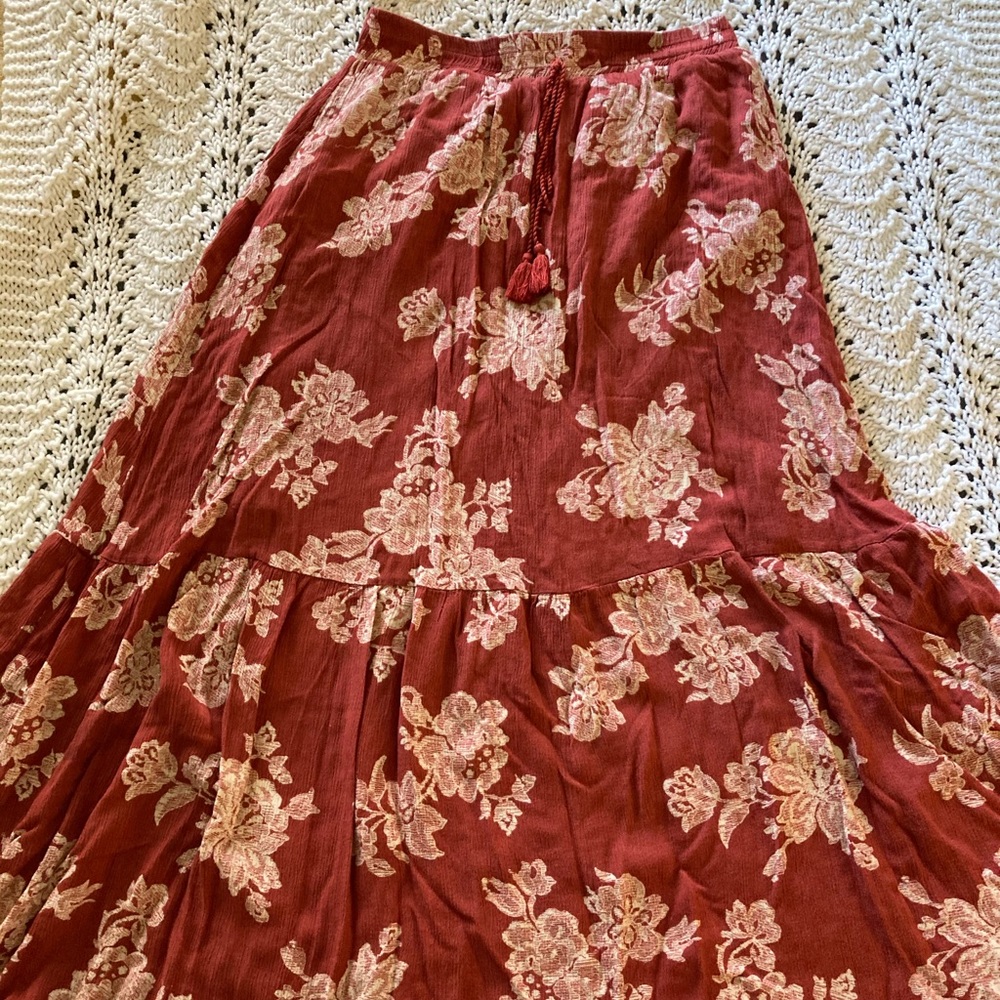 Beautiful, floral skirt.